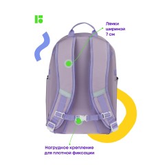 Рюкзак Berlingo Street Style "Grape", 41*28*17см, 3 отделения, 2 кармана, уплотненная спинка - фото 5
