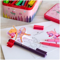 Набор для рисования Faber-Castell "Connector Ballerina" 33 фломастера+10 клипс+2 карты для раскрашивания Набор для рисования Faber-Castell "Connector Ballerina" 33 фломастера+10 клипс+2 карты для раскрашивания - фото 7