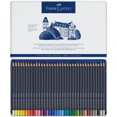 Карандаши цветные Faber-Castell "Goldfaber", 36цв., круглые, заточен., метал. коробка Карандаши цветные Faber-Castell "Goldfaber", 36цв., круглые, заточен., метал. коробка - фото 2