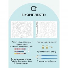 Картина по номерам на холсте ТРИ СОВЫ "Абстракция", 30*40см, с акриловыми красками и кистями Картина по номерам на холсте ТРИ СОВЫ "Абстракция", 30*40см, с акриловыми красками и кистями - фото 2