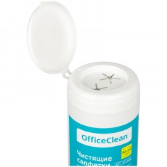 Универсальные влажные чистящие салфетки OfficeClean для очистки экранов и мониторов, пластиковых поверхностей 50+50шт - фото 4