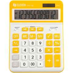 Калькулятор настольный Eleven CDC-120-WH/OR, 12 разрядов, двойное питание, 155*206*38мм, белый/оранжевый Калькулятор настольный Eleven CDC-120-WH/OR, 12 разрядов, двойное питание, 155*206*38мм, белый/оранжевый - фото 2