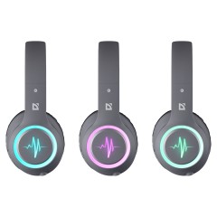 Наушники с микрофоном беспроводные Defender FreeMotion B571, Bluetooth, складные, MicroSD, разъем Type-C, черный - фото 4