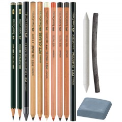 Набор художественных изделий Faber-Castell "Pitt Monochrome", 21 предмет, метал. коробка Набор художественных изделий Faber-Castell "Pitt Monochrome", 21 предмет, метал. коробка - фото 3