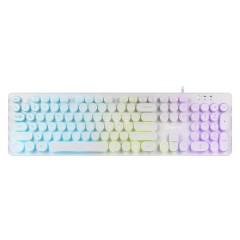 Клавиатура проводная Smartbuy ONE 329, USB, с подсветкой, белая - фото 2