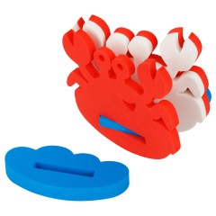 Игрушка-конструктор для купания ТРИ СОВЫ "Краб и кит", EVA, 6 элементов, 2 игрушки - фото 3