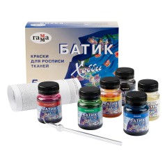 Краски по ткани Гамма "Батик-хобби", 05 цветов + резерв, 70мл, картон. упаковка - фото 4