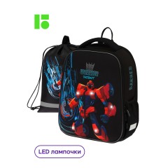 Ранец Berlingo Expert Mini "Warrior Robot" 36*27*14см, 2 отделения, 2 кармана, анатомическая спинка, мешок для обуви - фото 2