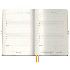 Ежедневник недатированный, А5, 136л., кожзам, Berlingo "Casual", с резинкой, серый, желтый срез - фото 4