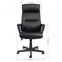 Кресло руководителя Helmi HL-Е28 "Approved", экокожа черная Кресло руководителя Helmi HL-Е28 "Approved", экокожа черная - фото 9