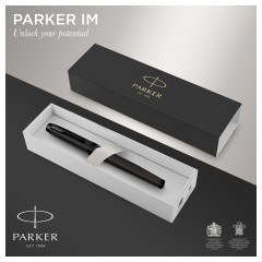 Ручка перьевая Parker "IM Achromatic Black" синяя, 0,8мм, подарочная упаковка Ручка перьевая Parker "IM Achromatic Black" синяя, 0,8мм, подарочная упаковка - фото 5