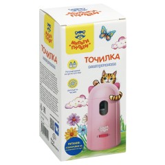 Точилка электрическая детская Мульти-Пульти "Котенок" 1 отверстие, с контейнером, сеть/батарейки, картон. упаковка - фото 9