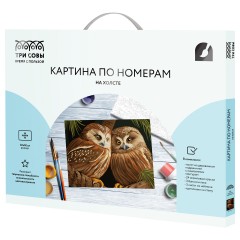 Картина по номерам на холсте ТРИ СОВЫ "Две совы", 40*50, с акриловыми красками и кистями Картина по номерам на холсте ТРИ СОВЫ "Две совы", 40*50, с акриловыми красками и кистями - фото 2