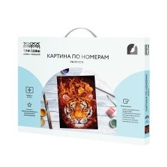 Картина по номерам на холсте ТРИ СОВЫ "Огненный тигр", 30*40, с акриловыми красками и кистями Картина по номерам на холсте ТРИ СОВЫ "Огненный тигр", 30*40, с акриловыми красками и кистями - фото 2