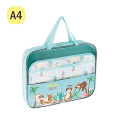 Папка с ручками А4 ArtSpace "Summer", полиэстер, на молнии, 50мм Папка с ручками А4 ArtSpace "Summer", полиэстер, на молнии, 50мм - фото 2
