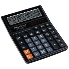 Калькулятор настольный OfficeSpace, 12 разрядов, двойное питание, 143*190*29мм, черный Калькулятор настольный OfficeSpace, 12 разрядов, двойное питание, 143*190*29мм, черный - фото 3