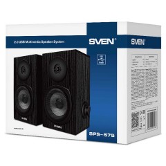 Колонки Sven SPS-575, 2*3W, деревянный корпус, питание через USB, черный - фото 6