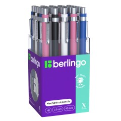 Карандаш механический Berlingo "X" 0,5мм, с ластиком, ассорти - фото 4