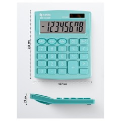 Калькулятор настольный Eleven SDC-805NR-GN, 8 разр., двойное питание, 127*105*21мм, бирюзовый Калькулятор настольный Eleven SDC-805NR-GN, 8 разр., двойное питание, 127*105*21мм, бирюзовый - фото 4