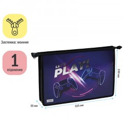 Папка для тетрадей 1 отделение, А4, ArtSpace, ламинированный картон, фольга, на молнии, ассорти Папка для тетрадей 1 отделение, А4, ArtSpace, ламинированный картон, фольга, на молнии, ассорти - фото 3
