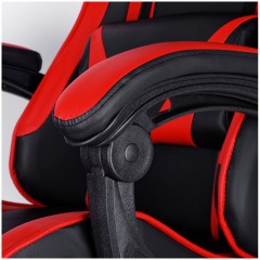 Кресло игровое Helmi HL-G05 "Effect", экокожа черная/красная, 2 подушки - фото 6