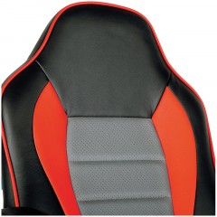 Кресло игровое Helmi HL-S08 "Rally", экокожа черная/серая/красная - фото 6
