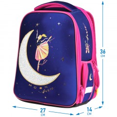 Ранец Berlingo Expert Mini "Moon dance" 36*27*14см, 2 отделения, 2 кармана, анатомическая спинка, мешок для обуви - фото 2