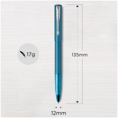 Ручка-роллер Parker "Vector XL Teal" черная, 0,8мм, подарочная упаковка - фото 2