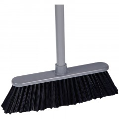 Щетка для уборки OfficeClean Professional с черенком 117см, ширина 30см, щетина 7см, пластиковая, еврорезьба - фото 2