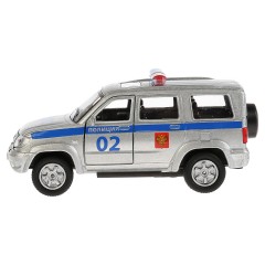 Машина игрушечная Технопарк "Полиция. УАЗ патриот", UAZ, металл., 12см, инерционная, с подвижными элементами Машина игрушечная Технопарк "Полиция. УАЗ патриот", UAZ, металл., 12см, инерционная, с подвижными элементами - фото 2