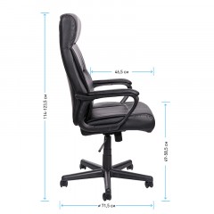 Кресло руководителя Helmi HL-Е28 "Approved", экокожа черная Кресло руководителя Helmi HL-Е28 "Approved", экокожа черная - фото 10