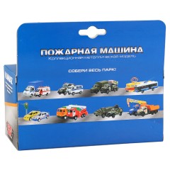 Машина игрушечная Технопарк "Пожарная машина", KAMAZ, металл., 12см, инерционная, с подвижными элементами - фото 6
