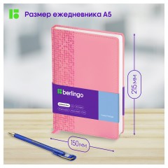 Ежедневник недатированный, А5, 160л., кожзам, Berlingo "Vivella Prestige", розовый Ежедневник недатированный, А5, 160л., кожзам, Berlingo "Vivella Prestige", розовый - фото 7