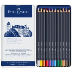 Карандаши цветные Faber-Castell "Goldfaber", 12цв., круглые, заточен., метал. коробка Карандаши цветные Faber-Castell "Goldfaber", 12цв., круглые, заточен., метал. коробка - фото 2
