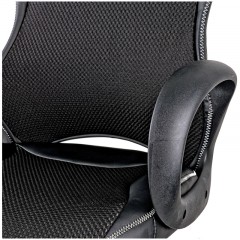 Кресло игровое Helmi HL-S02 "Virage", экокожа/ткань черная - фото 6
