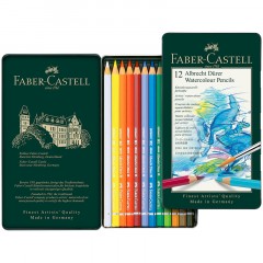 Карандаши акварельные художественные Faber-Castell "Albrecht D?rer", 12цв., метал. коробка Карандаши акварельные художественные Faber-Castell "Albrecht D?rer", 12цв., метал. коробка - фото 2