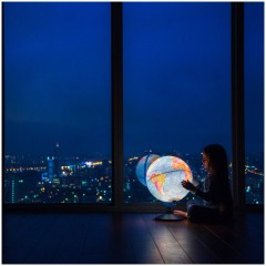 Глобус физико-политический рельефный Globen, 32см, с подсветкой на круглой подставке - фото 10