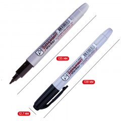 Маркер перманентный CROWN "Multi Marker Super Slim", ЧЕРНЫЙ, тонкий, 1 мм, P-505F - фото 3
