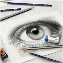 Набор карандашей ч/г Faber-Castell "Goldfaber Sketch", 6шт.+ластик+точилка, 2H-6B, заточен., карт. уп., европодвес Набор карандашей ч/г Faber-Castell "Goldfaber Sketch", 6шт.+ластик+точилка, 2H-6B, заточен., карт. уп., европодвес - фото 3