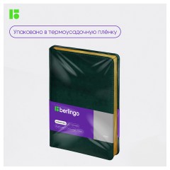 Ежедневник недатированный, А5, 160л., кожзам, Berlingo "xGold", зол. срез, зеленый Ежедневник недатированный, А5, 160л., кожзам, Berlingo "xGold", зол. срез, зеленый - фото 10