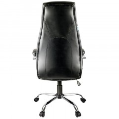 Кресло руководителя Helmi HL-E24 "Iсon", экокожа черная, хром - фото 4