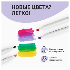 Набор двусторонних маркеров для скетчинга MESHU 80цв., основные цвета, корпус трехгранный, пулевид./клиновид.наконечники, текстильный чехол на молнии Набор двусторонних маркеров для скетчинга MESHU 80цв., основные цвета, корпус трехгранный, пулевид./клиновид.наконечники, текстильный чехол на молнии - фото 5