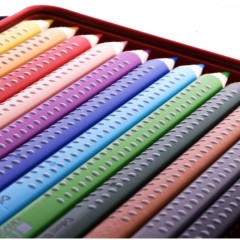 Карандаши цветные Faber-Castell "Grip", 12цв., трехгран., заточен., метал. кор. Карандаши цветные Faber-Castell "Grip", 12цв., трехгран., заточен., метал. кор. - фото 8