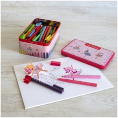 Набор для рисования Faber-Castell "Connector Ballerina" 33 фломастера+10 клипс+2 карты для раскрашивания Набор для рисования Faber-Castell "Connector Ballerina" 33 фломастера+10 клипс+2 карты для раскрашивания - фото 6