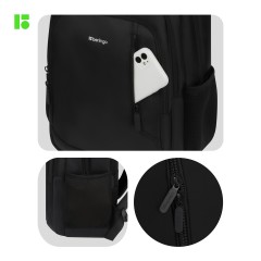 Рюкзак Berlingo City "Comfort black" 42*29*17см, 3 отделения, 3 кармана, отделение для ноутбука, эргономическая спинка Рюкзак Berlingo City "Comfort black" 42*29*17см, 3 отделения, 3 кармана, отделение для ноутбука, эргономическая спинка - фото 9
