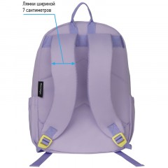 Рюкзак Berlingo Light "Angel lilac" 39,5*28*16см, 2 отделения, 3 кармана, уплотненная спинка - фото 6