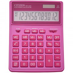 Калькулятор настольный Citizen SDC444XRPKE, 12 разрядов, двойное питание, 155*204*33мм, розовый Калькулятор настольный Citizen SDC444XRPKE, 12 разрядов, двойное питание, 155*204*33мм, розовый - фото 2