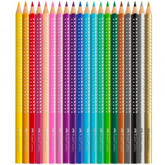 Карандаши цветные Faber-Castel "Sparkle", 20цв.+точилка, трехгран., метал. короб Карандаши цветные Faber-Castel "Sparkle", 20цв.+точилка, трехгран., метал. короб - фото 2