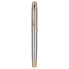 Ручка перьевая Luxor "Trident" синяя, 0,8мм, корпус серебро/золото, футляр Ручка перьевая Luxor "Trident" синяя, 0,8мм, корпус серебро/золото, футляр - фото 4