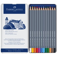 Карандаши акварельные художественные Faber-Castell "Goldfaber Aqua", 12цв., метал. коробка Карандаши акварельные художественные Faber-Castell "Goldfaber Aqua", 12цв., метал. коробка - фото 2